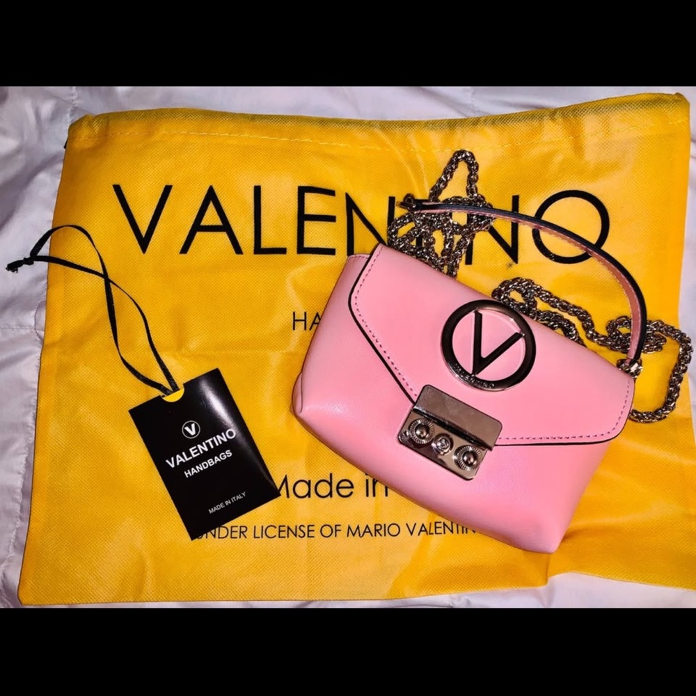 Valentino Pink Mini Bag with Silver Accents